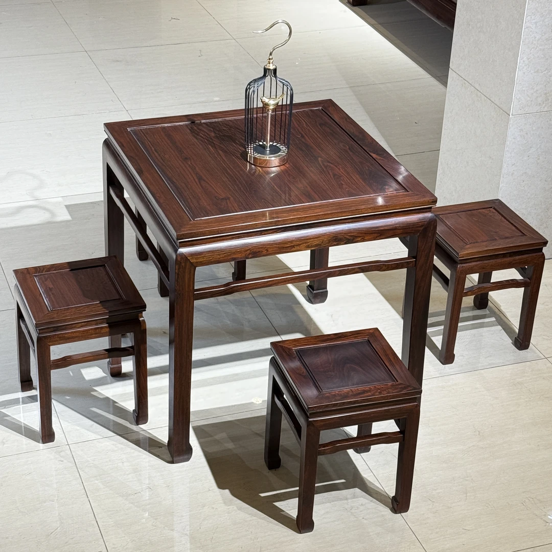 东非酸枝木马蹄小四方桌子