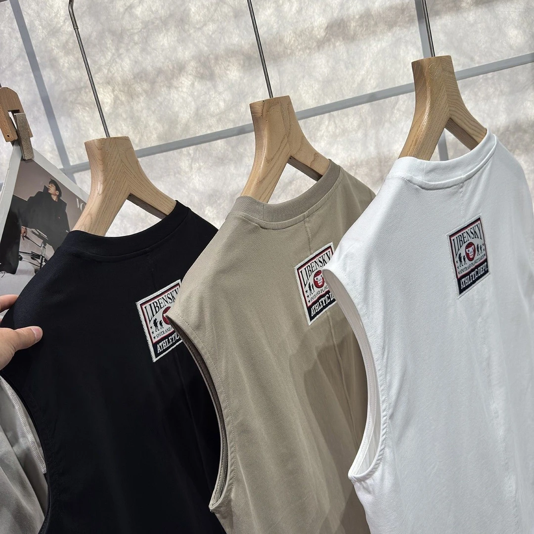 王簰质感！货比三家！广东出品！简约百搭男士无袖T恤背心潮5235