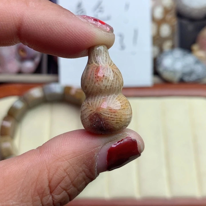 硅化珊瑚（珊瑚玉）颈饰未镶嵌