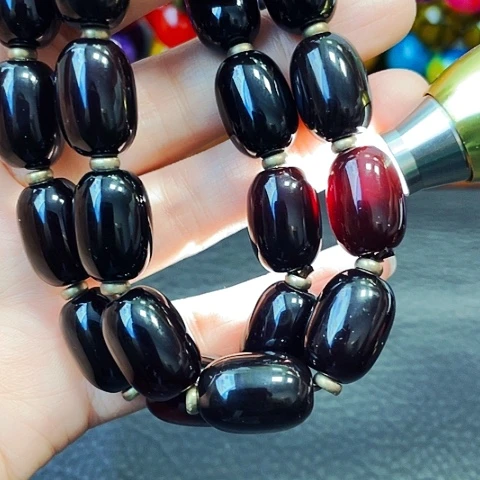 玛瑙/玉髓手链未镶嵌血胆金莲