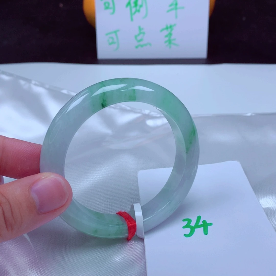 未镶嵌手镯翡翠缅甸天然A货翡翠手镯52.6