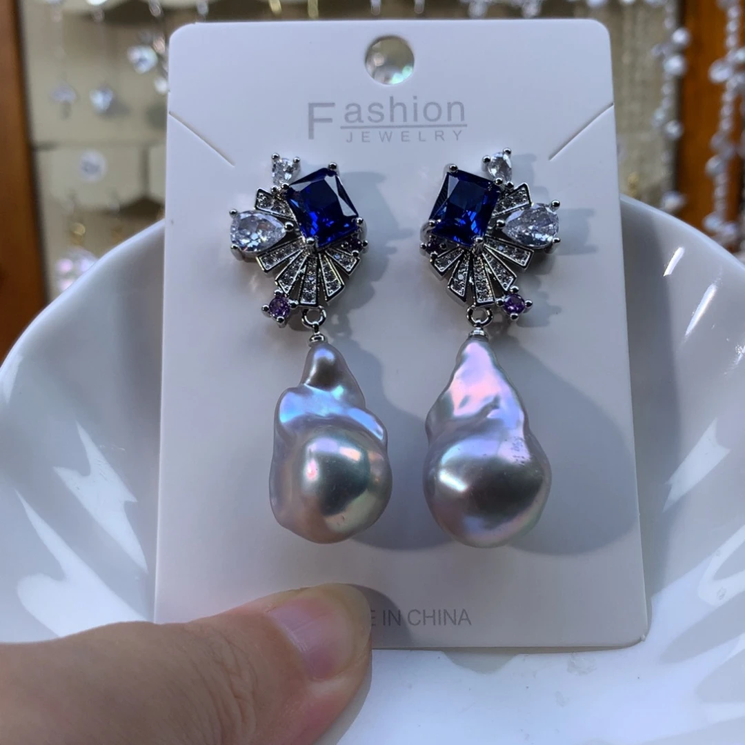 合金淡水珍珠耳环特价2995