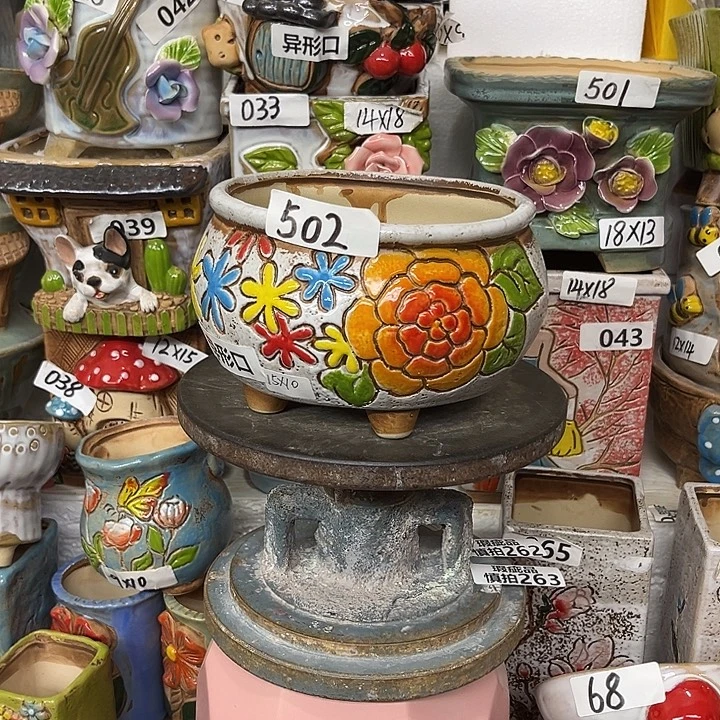 粗陶材质多肉花盆