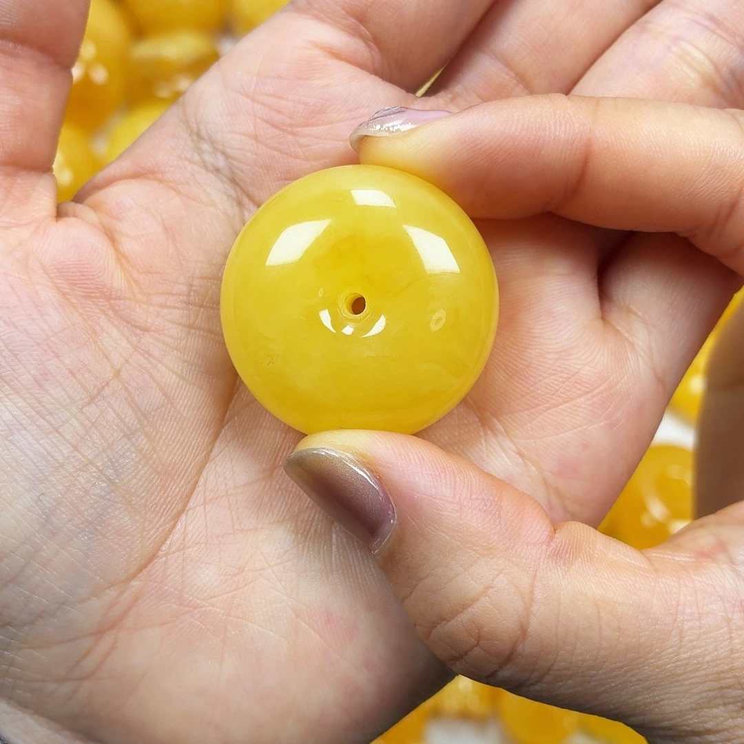 蜜蜡未镶嵌颈饰焦皮浓蜡妖花平安扣