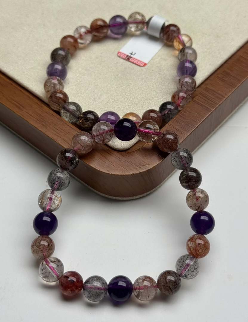 天然超7 手串+8-9mm 天然水晶（一件/多样性发） SH-000138