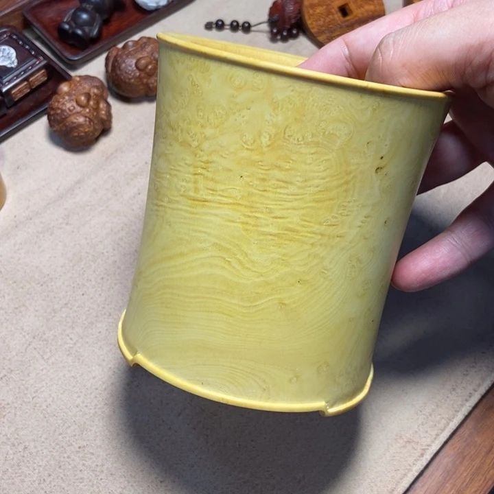 黄杨木瘤疤笔筒小叶黄杨