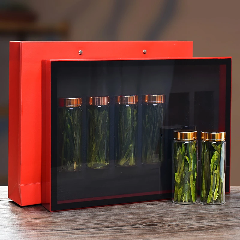 【猴魁】绿茶猴魁玻璃罐礼盒装送礼佳品