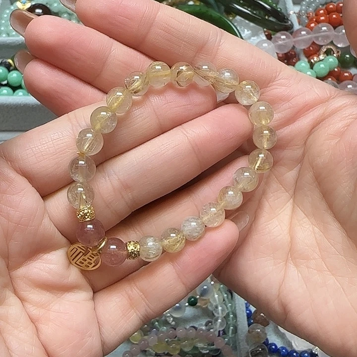 未镶嵌水晶手串天然