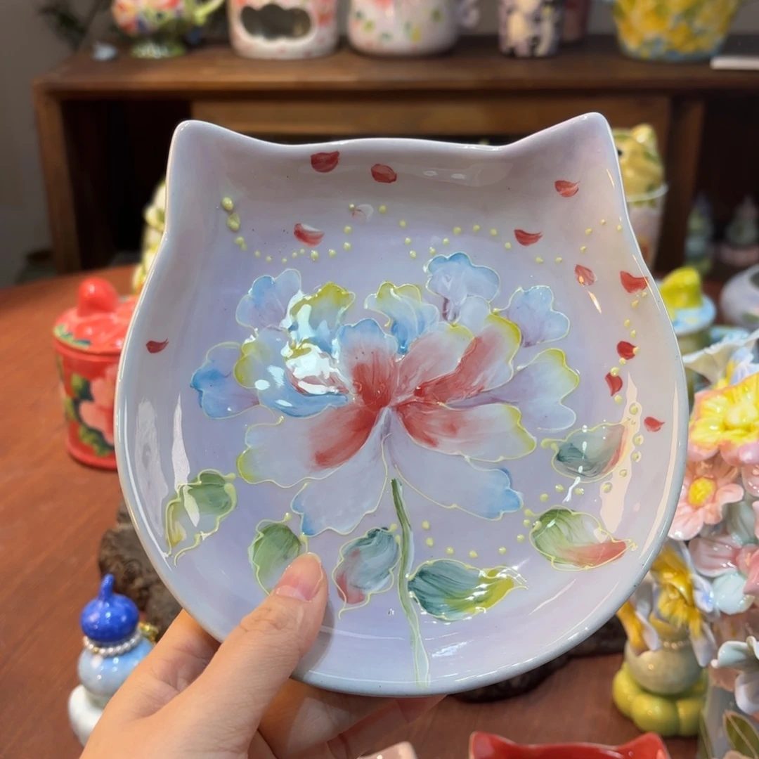 景德镇手绘高温釉下彩陶瓷茶具