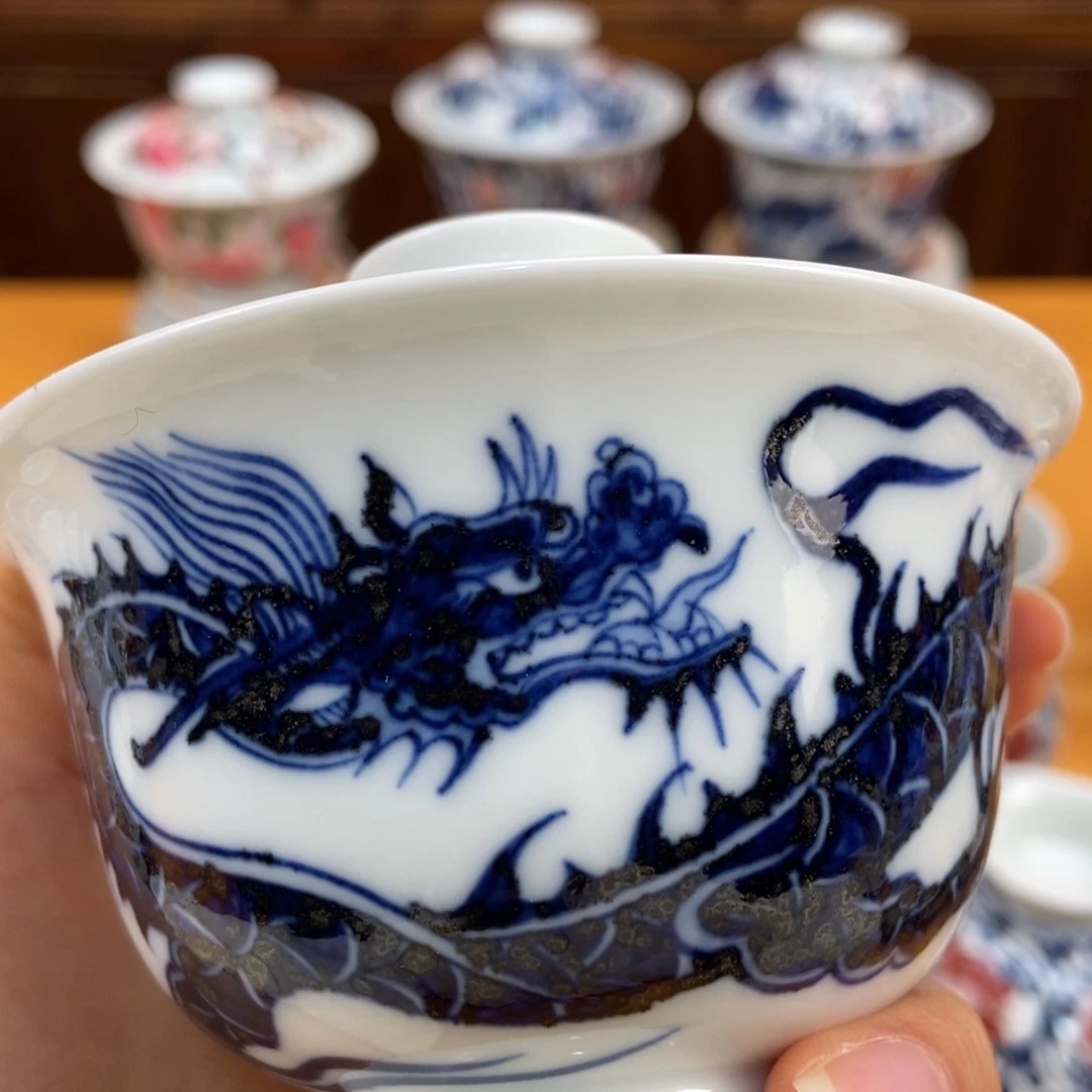 手绘现代茶具非古董