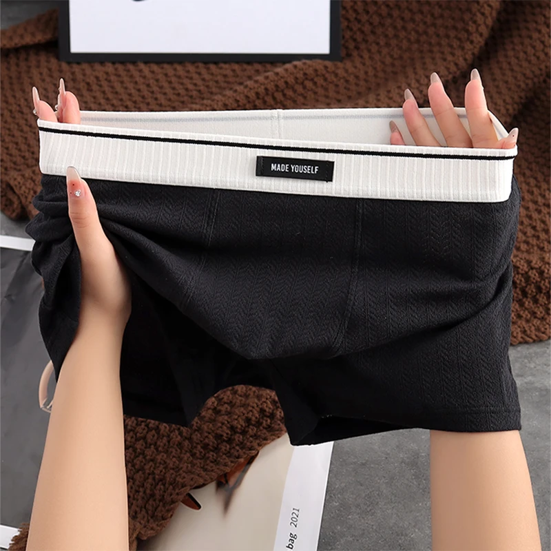 新款棉质男士内裤运动平角裤潮流舒适透气四角裤时尚男生个性底裤