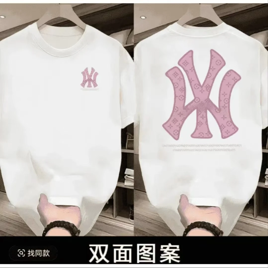 【一折粉丝福利】夏季男女白色同款潮牌T恤纯棉百搭宽松短袖圆领