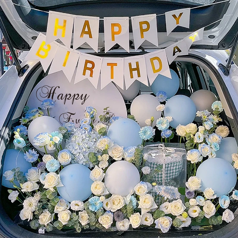 汽车后备箱惊喜布置装饰生日男女孩创意浪漫表白求婚SUV轿车尾箱