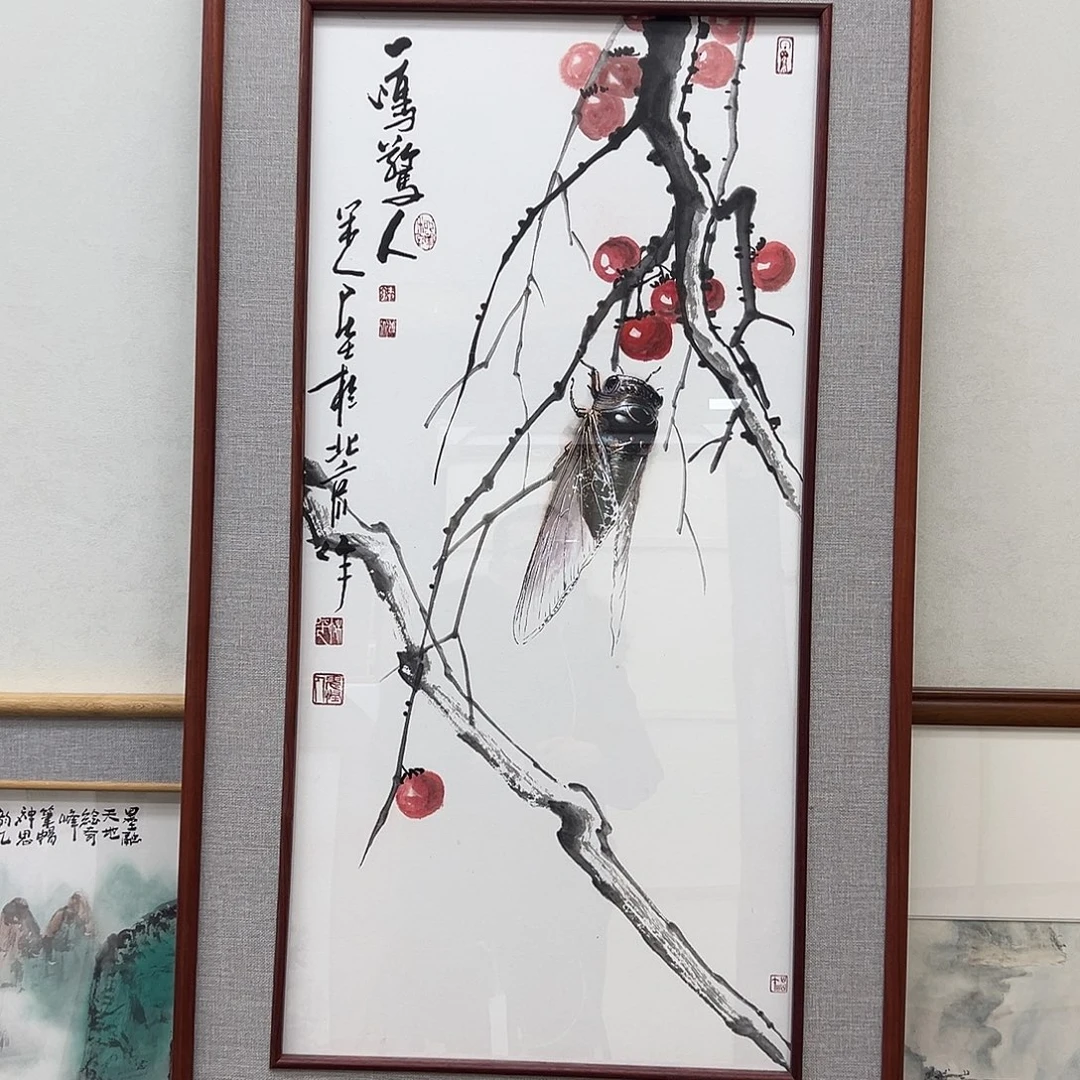 国画柳平三尺100*50精品佳作带框