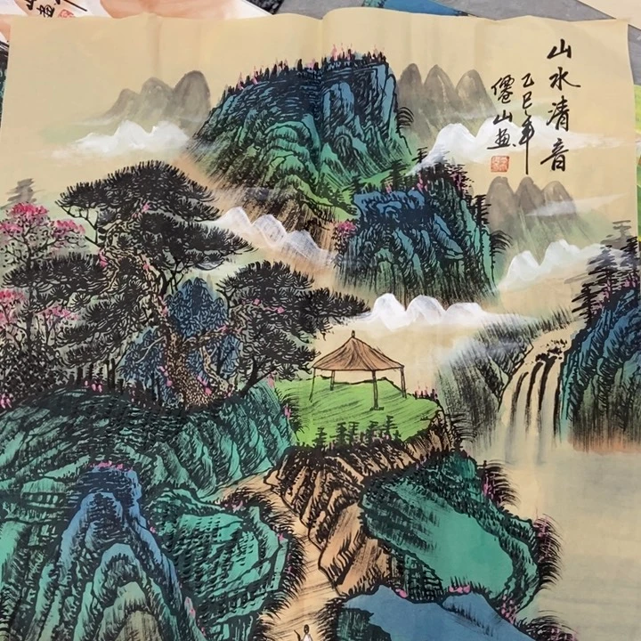 枕书斋画廊的直播间