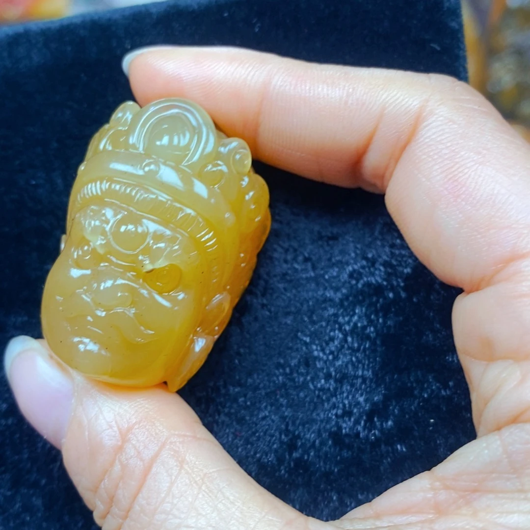 未镶嵌石英质玉（黄龙玉）吊坠(不含链)