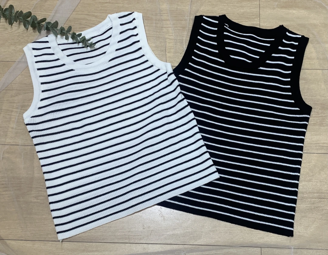 【MIDUO米多】（夏季）女士针织条纹背心