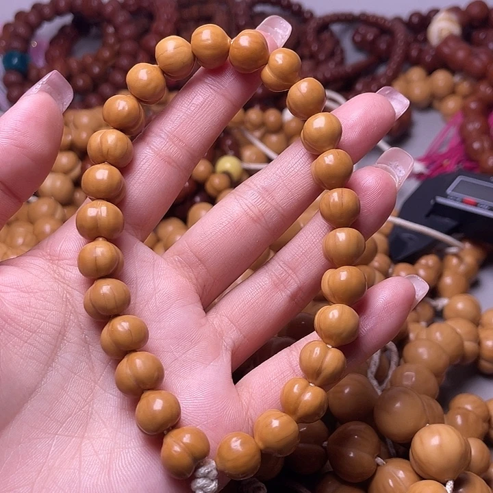 猴头核桃手串11尺寸镜面柯基屁桃手持全品无暇