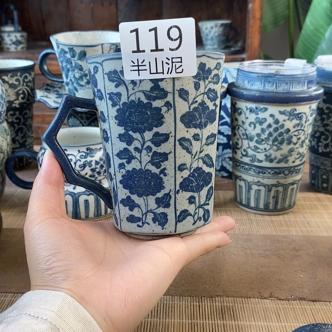 手工手绘青花高温陶瓷