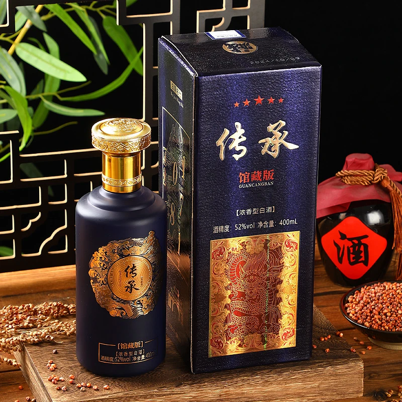 泊爵名仕《传承》馆藏版盒装52度400毫升浓香型白酒52度