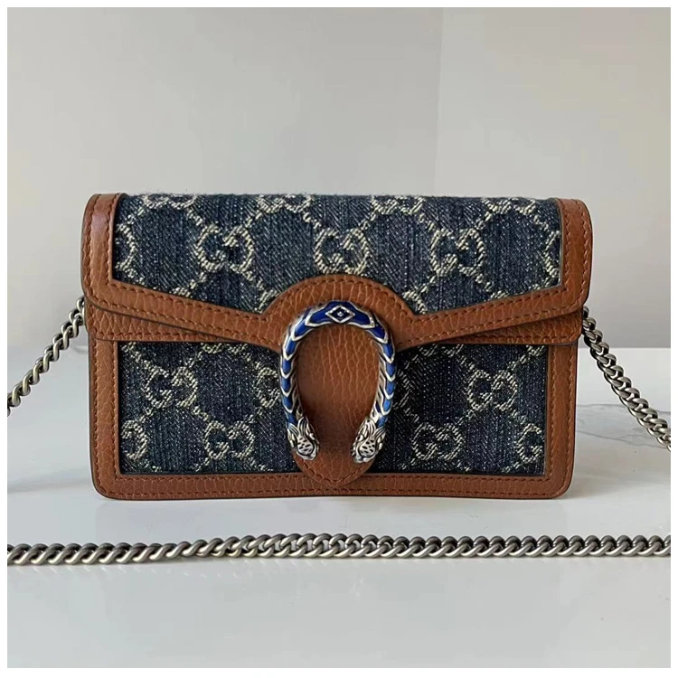 99新 GUCCI/古驰 酒神 mini迷你丹宁牛仔/链条包/D店