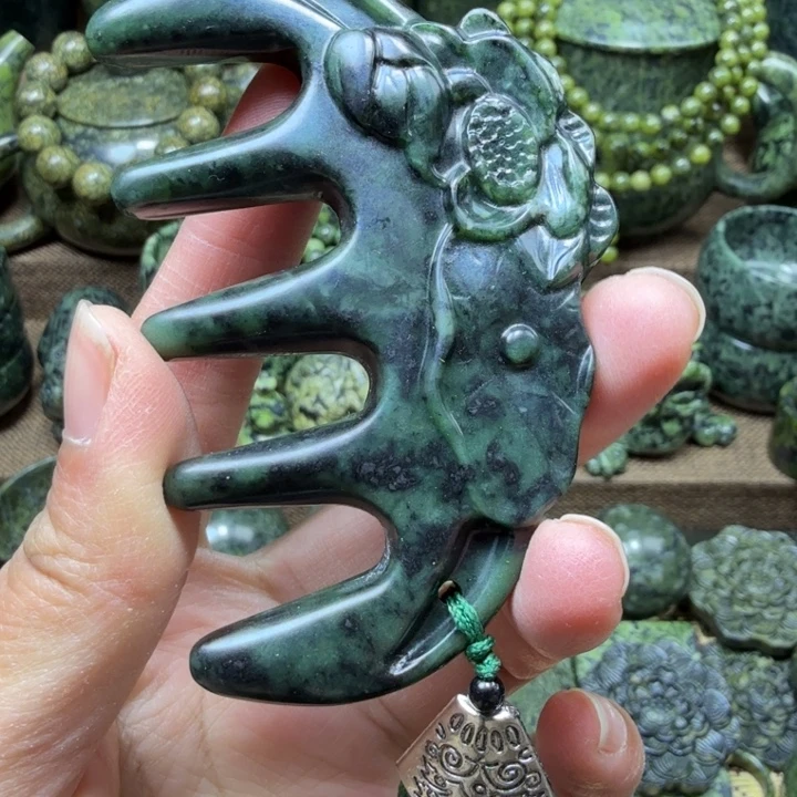 蛇纹石玉未镶嵌药王石能量养生产品