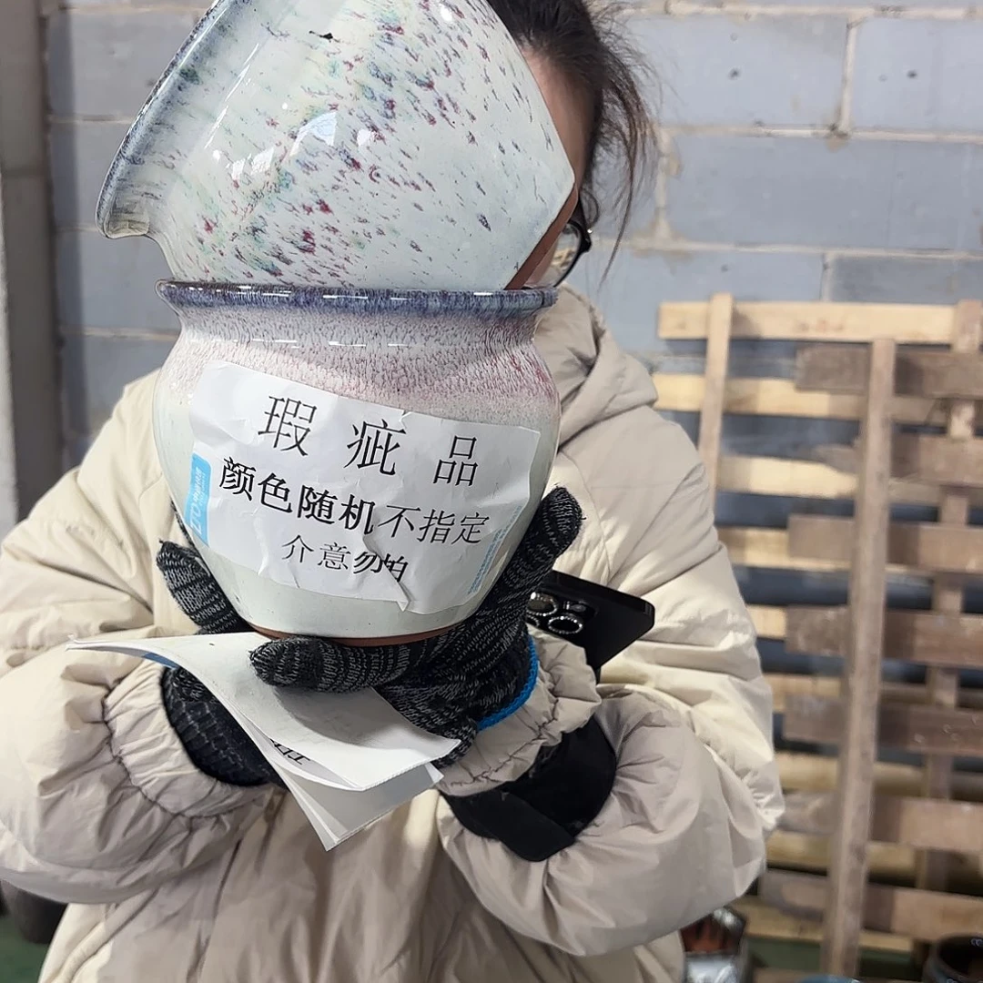 红陶瑕疵高14-14两个