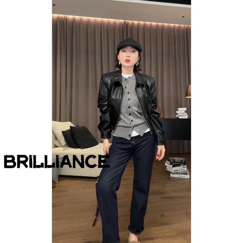 SL029 推推推！基础私服小皮衣女新款 皮夹克外套