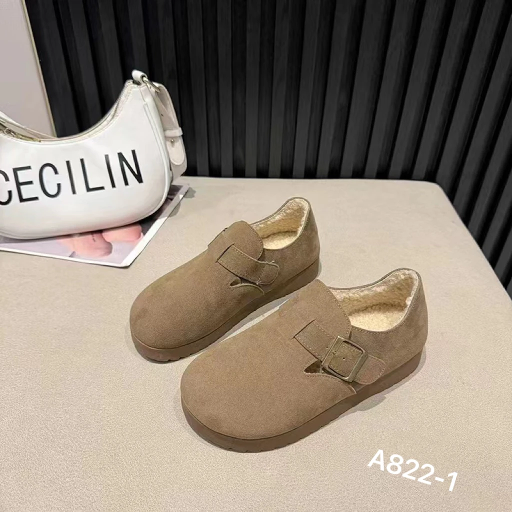 {久心家}A822-1加绒勃肯鞋女2024年冬季新款全包博肯棉鞋