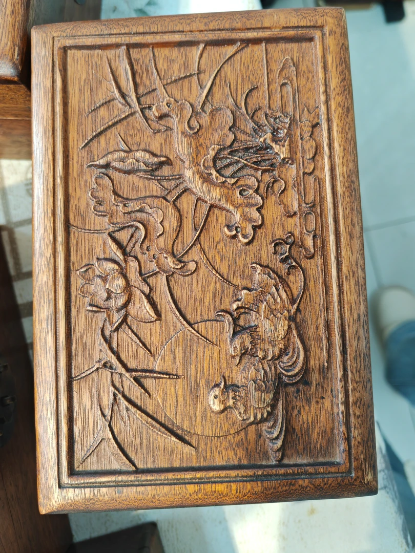 花梨木雕刻首饰盒18*12*10