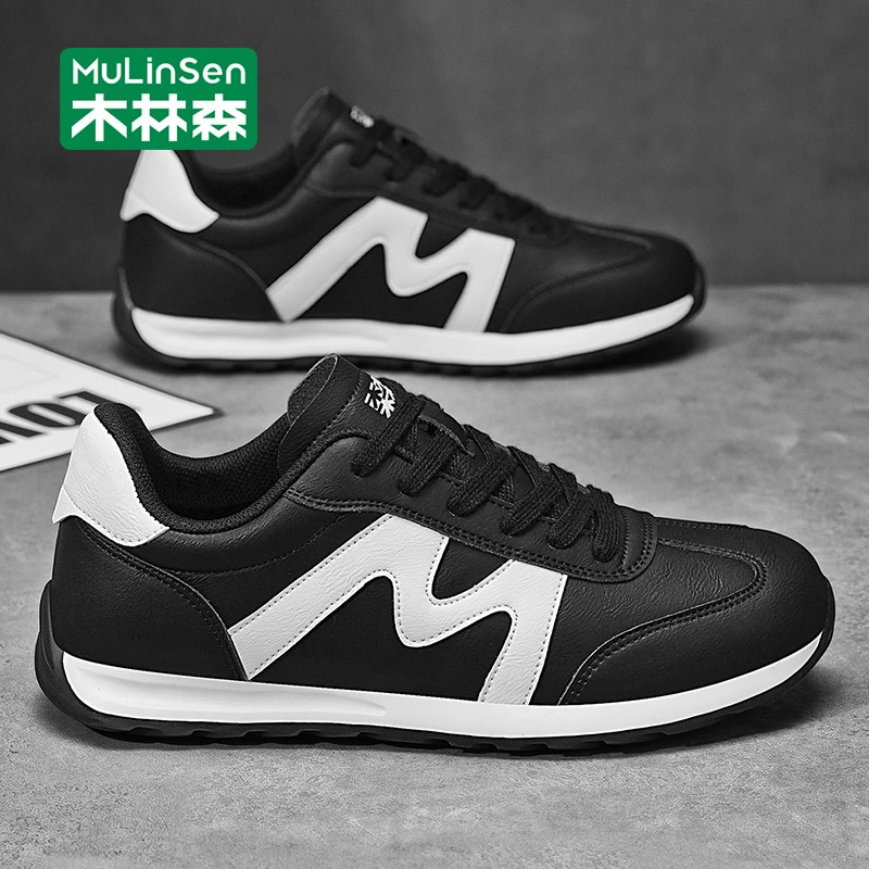 木林森男鞋2025新款秋季潮流百搭阿甘鞋男软底耐磨工作运动休闲鞋