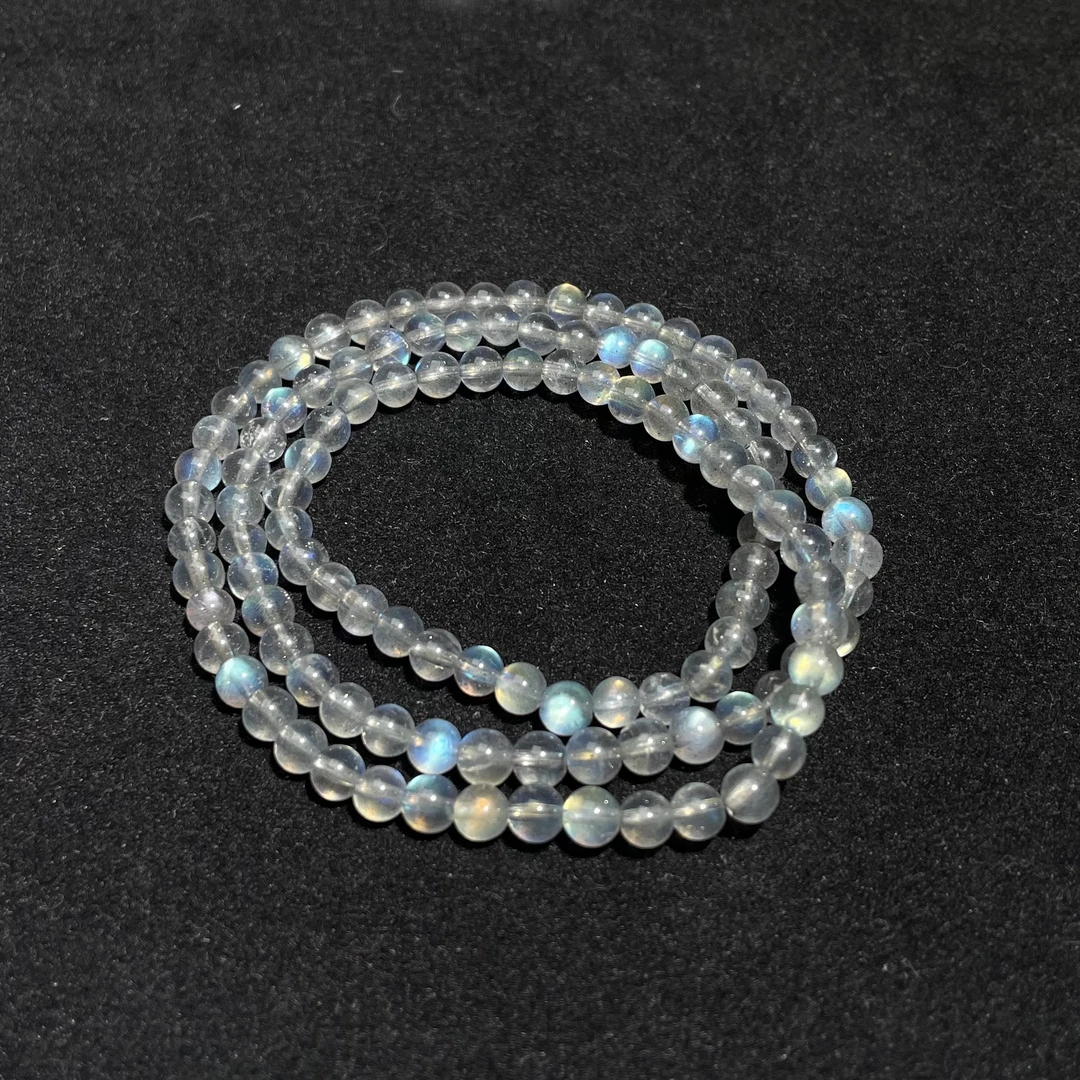 净度天花板的拉长石彩月三圈5mm   KT24102704