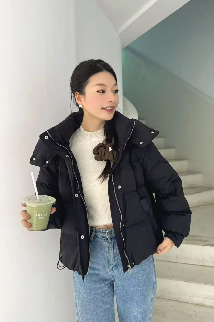 ［001-999] 冬季新款加厚时尚百搭外套显瘦连帽潮流年货节保暖女款