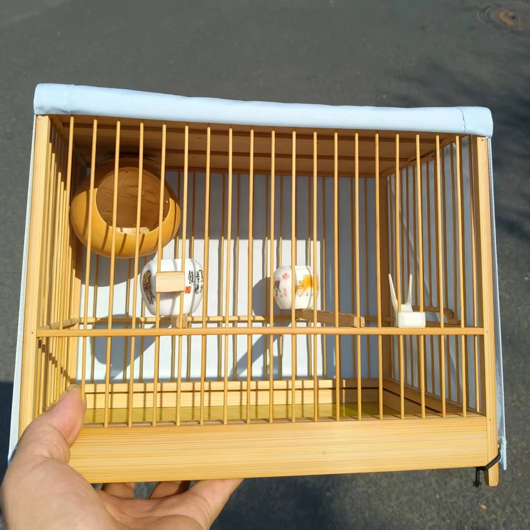 贝子笼绣眼黄雀小型鸟类书包笼长宽高约26.5X17.5X22厘米长方形笼