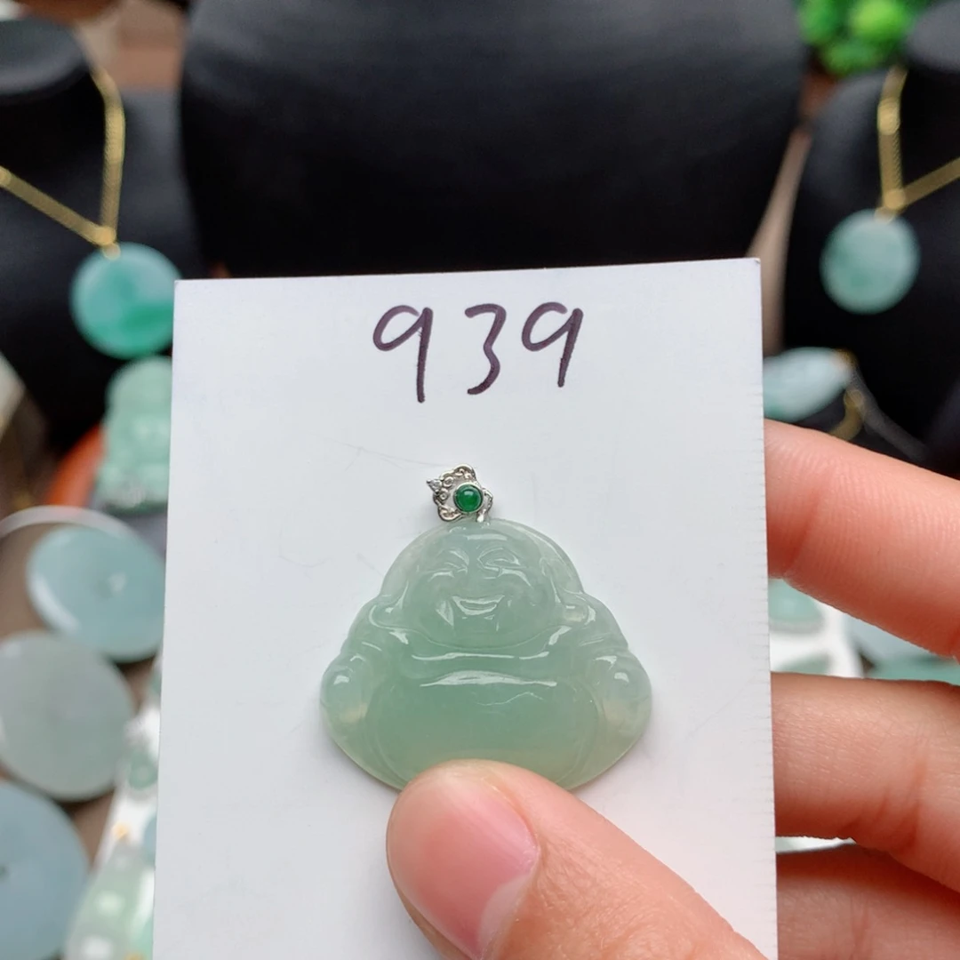 翡翠颈饰银S925镶嵌y**o吊坠