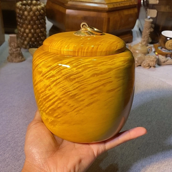 金丝楠金丝楠木大茶叶罐