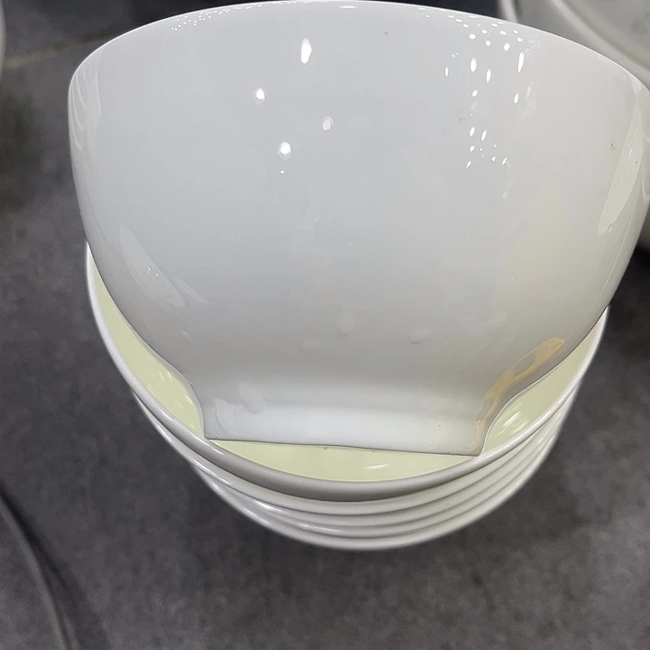 陶摆件4.5寸米饭碗6个