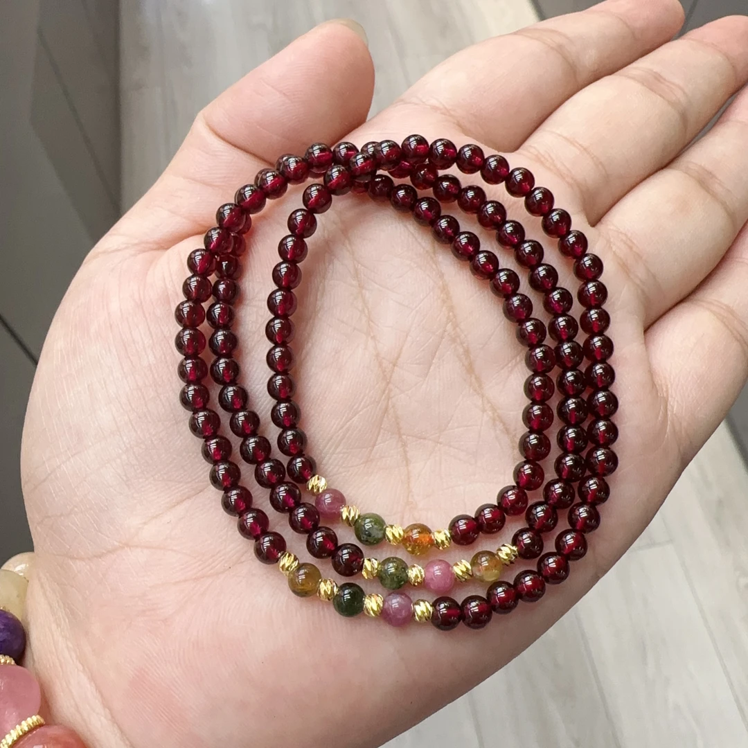 0520   紫牙乌石榴石/碧玺/手链手串