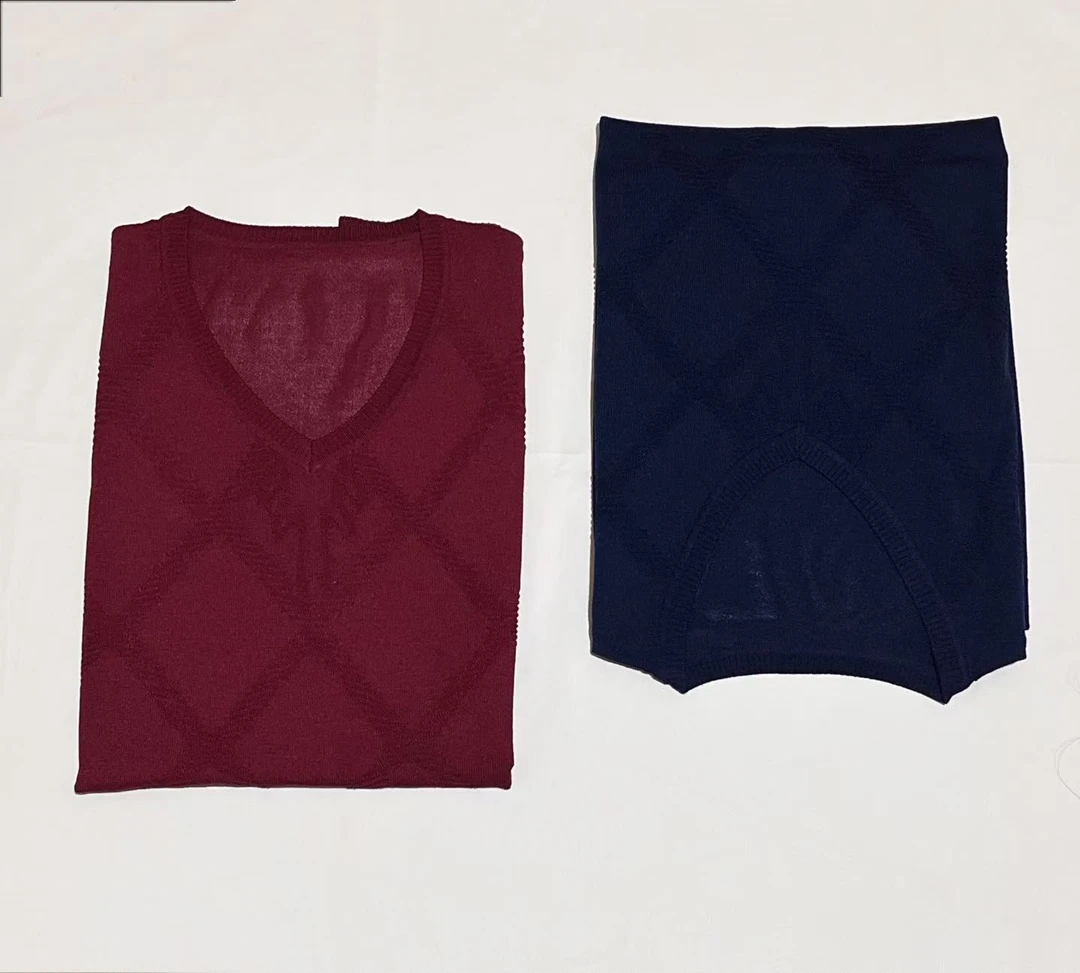 115   鸡心菱形男士半袖针织衫