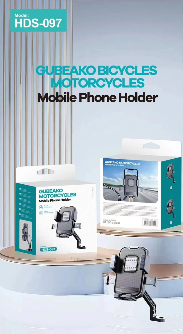 2025升级款简易自行车电动车手机支架后视镜款车把款360°旋转牢固