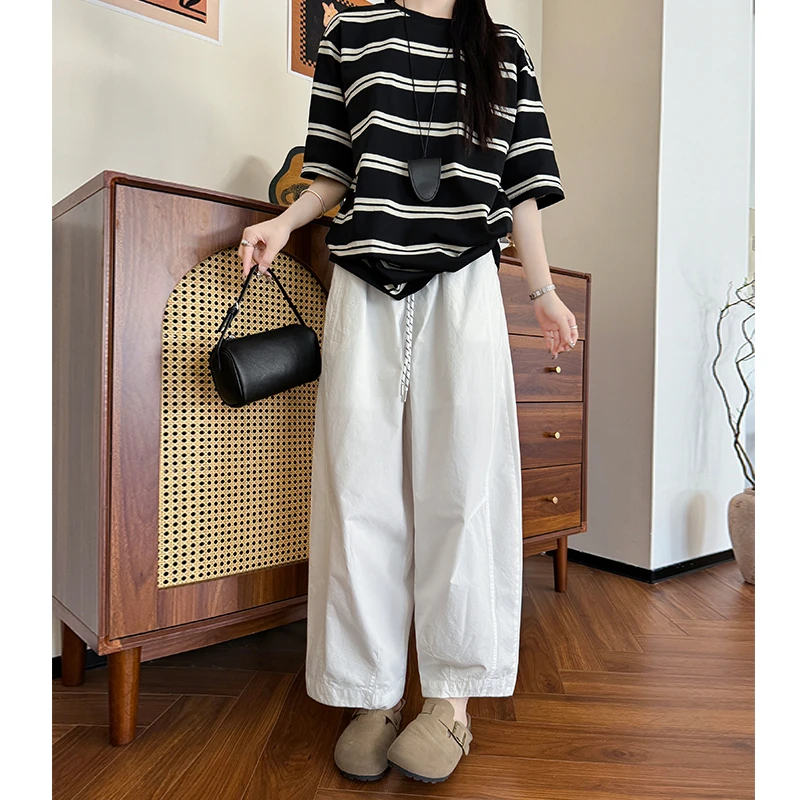 “海盐气球裤”春夏韩版简约显瘦高腰款百搭休闲裤