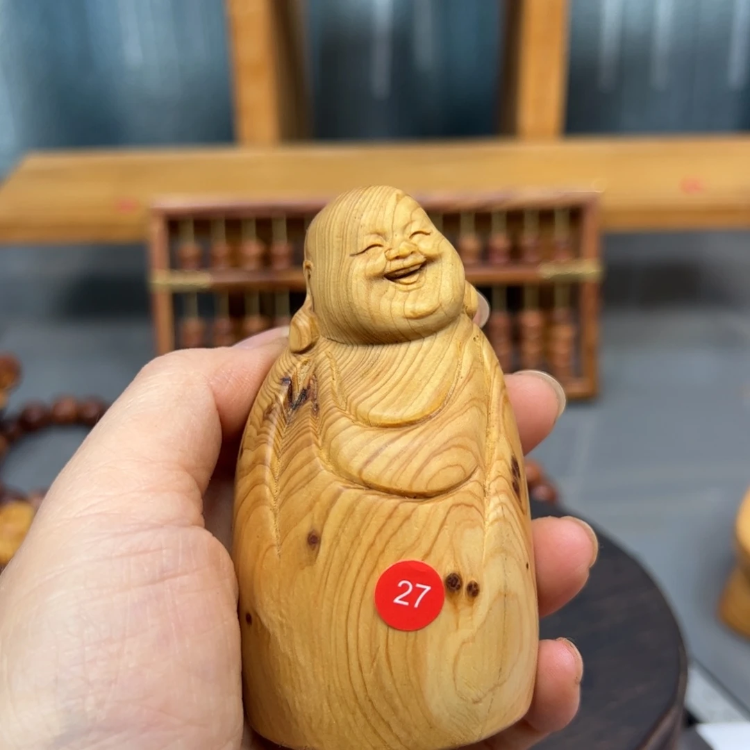 河***部木崖柏木摆件手把件，