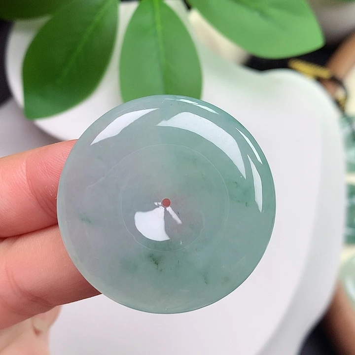 颈饰未镶嵌翡翠平安扣 36.2x6.1mm