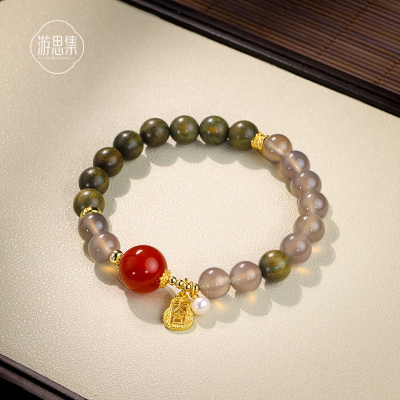 【云帆手串】天然玛瑙手串高级大气设计款简约精致手串