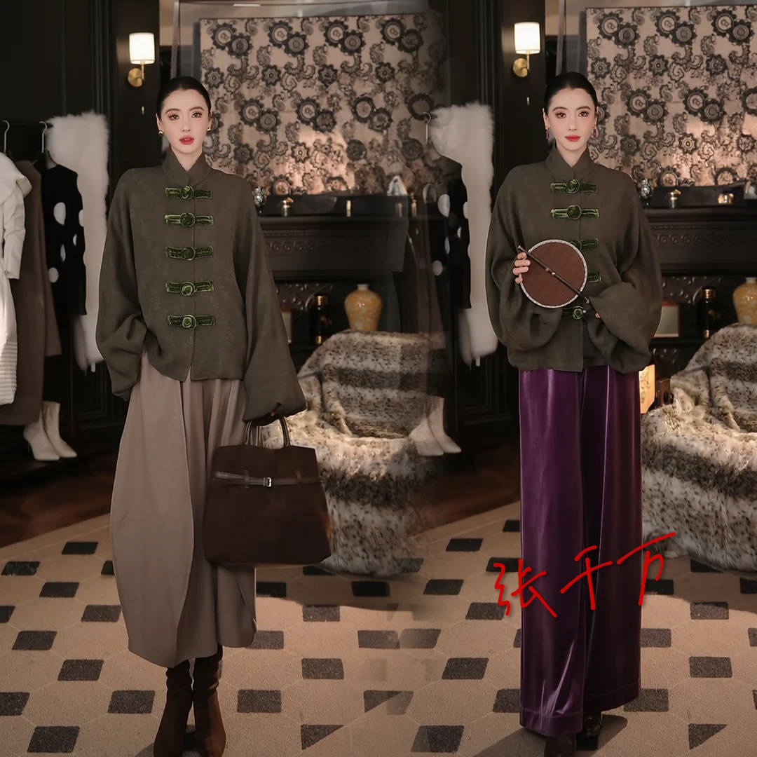 「暮染烟岚」X.W 国风重工刺绣外套243W060