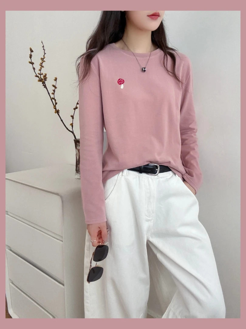 棉小蘑菇圆领长袖