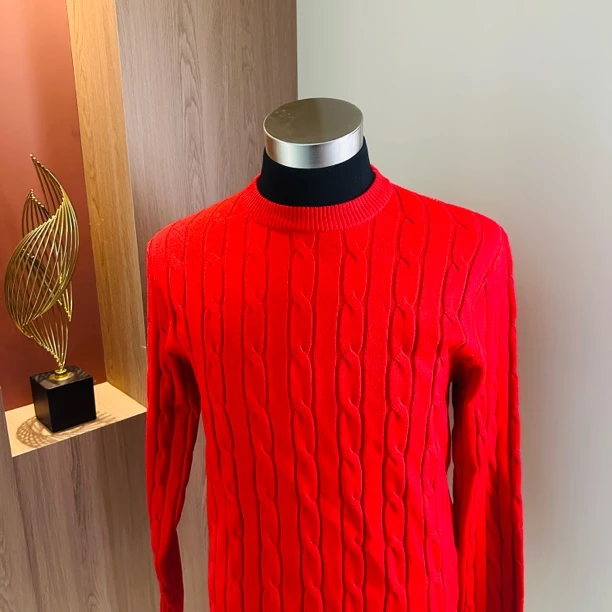 【新春限定】绵羊毛莱赛尔天丝麻花高端针织外套男士时尚秋冬