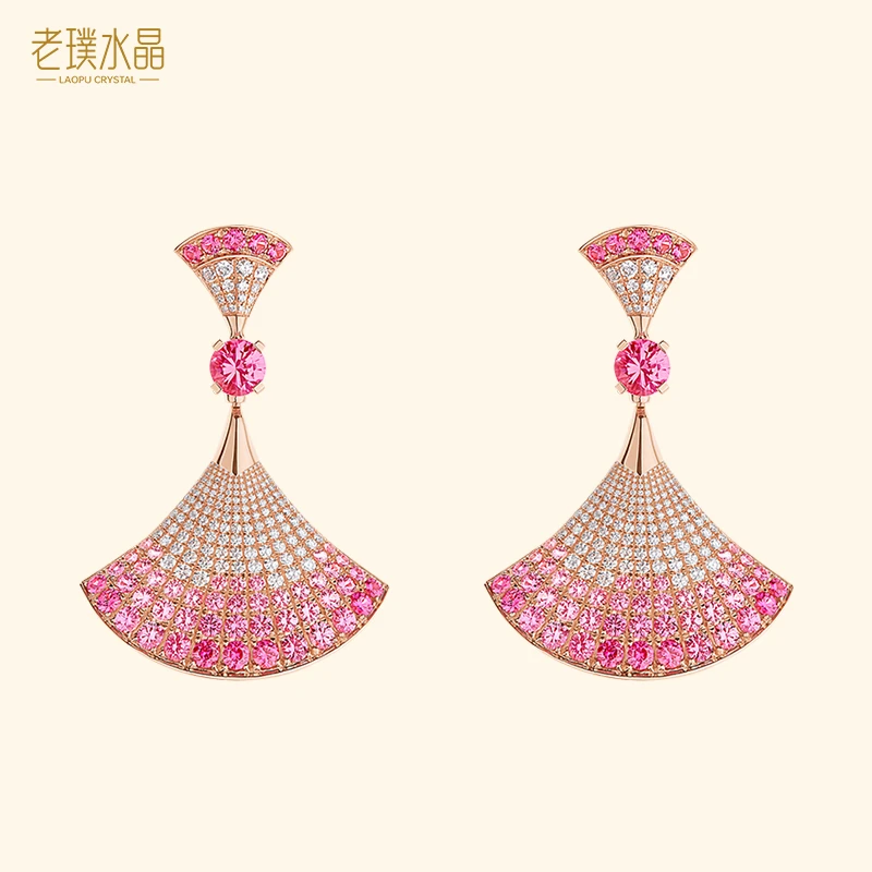 老璞复古轻奢彩色裙子耳钉气质灵动