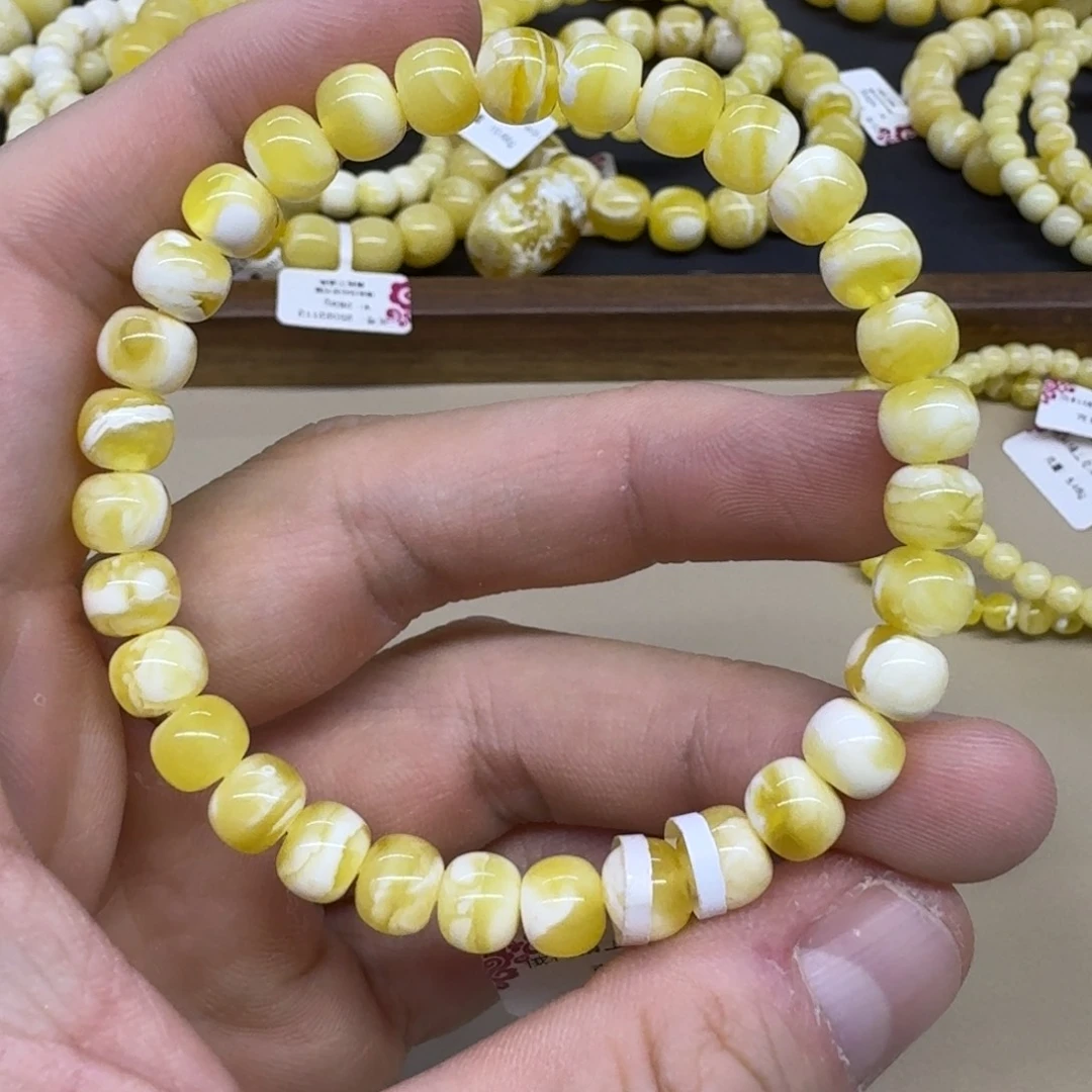 琥珀未镶嵌手链精工老型手串