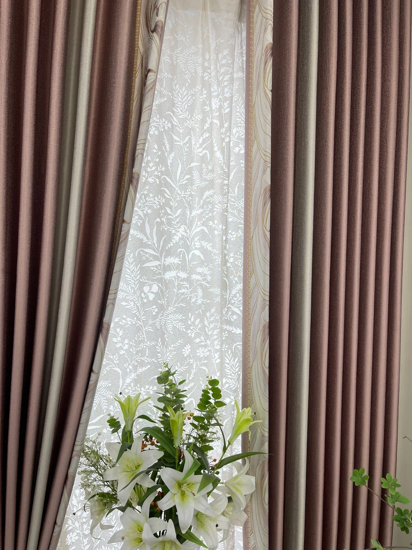 （高精密）-22粉色温馨浪漫2025新款窗帘卧室-无缝拼接-高温定型